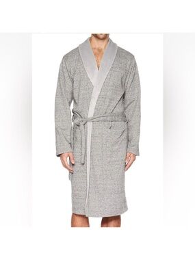 UGG Men’s Robinson Fleece Robe Grey Heather Size large/extra large